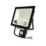 hurtnet LED 50W reflektor črn 6500K IP67 + senzor gibanja
