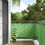 Vidaxl Vrtno platno za zasebnost vzorec rastlin zelena 600x75 cm PVC
