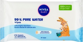 NIVEA BABY čistilni robčki 99% čista voda 57 kos