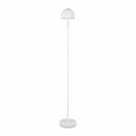 Bela stoječa svetilka s steklenim senčilom (višina 120 cm) Glenn – Trio