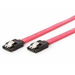 GEMBIRD CC-SATAM-DATA-0.3M SATA3 30 cm kovinske sponke za podatkovni kabel Rdeča