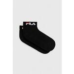 Nogavice Fila 2-pack črna barva - črna. Kratke nogavice iz kolekcije Fila. Model izdelan iz elastičnega materiala. V kompletu sta dva para.
