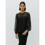 Reserved - Bluza z bleščicami - črna črna 100% POLIESTER YF795-99X