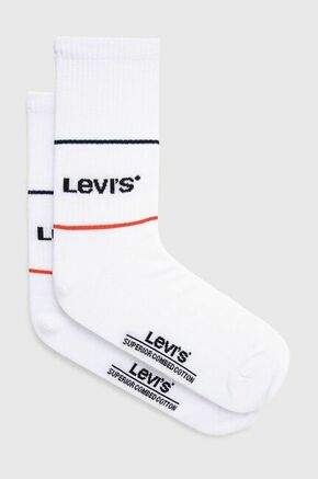 Nogavice Levi's - pisana. Visoke nogavice iz kolekcije Levi's. Model izdelan iz elastičnega materiala. V kompletu sta dva para.