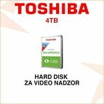 Toshiba HD4TB-T HDD, 4TB, SATA, SATA3, 5400rpm, 128MB cache, 3.5"