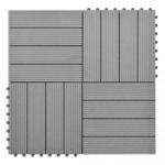 vidaXL WPC Ploščice 30 x 30 cm 11 kosov za 1 kvadratni meter Sive barve