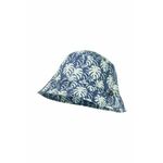 Otroški bombažni klobuk Jamiks GASPARD - modra. Otroški klobuk iz kolekcije Jamiks. Model z ozkim robom, izdelan iz vzorčastega materiala.