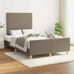 Vidaxl Posteljni okvir brez vzmetnice taupe 120x200 cm blago