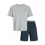 JACK & JONES Obleka za doma 'JACOMAHA' mornarska / siva / bela 25591156