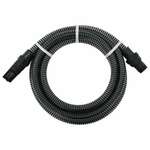Vidaxl Sesalna cev s PVC nastavki 4 m 22 mm črne barve
