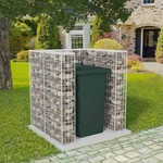 Gabion enojna ograda za koš za smeti jeklo 110x100x120 cm