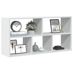 vidaXL Stenska polica bela 100x25x50 cm inženirski les