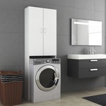 vidaXL Omara za pralni stroj bela 64x25,5x190 cm