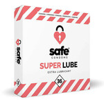 SAFE Super Lube - ekstra ploščati kondom (36 kosov)