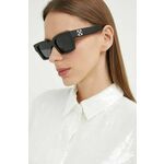 Sončna očala Off-White ženska, črna barva, OERI126_501007 - črna. Sončna očala iz kolekcije Off-White. Model z enobarvnimi stekli in okvirji iz plastike. Ima filter UV 400. Visokokakovosten izdelek, izdelan v Italiji.