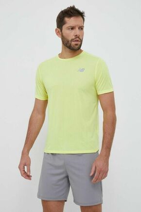 Kratka majica za tek New Balance Impact Run rumena barva - rumena. Kratka majica za tek iz kolekcije New Balance. Model izdelan iz materiala