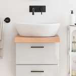 vidaXL Kopalniški pult svetlo rjav 40x50x(2-6) cm obdelan trden les