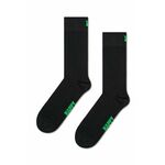 Nogavice Happy Socks Solid črna barva - črna. Nogavice iz kolekcije Happy Socks. Model izdelan iz elastičnega materiala.