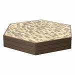 botle Vrtni peskovnik imitacija lesa 148x129x25 cm rjave barve