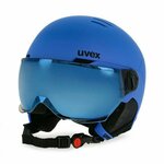 Smučarska čelada Uvex Rocket Jr Visor 56/6/263/20 Modra