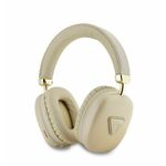 Slušalke Guess Saffiano PU Leather Triangle Logo Wireless Headphone Gold (GUBHK1SATSD)
