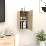 vidaXL Stenske TV omarice 2 kosa sonoma hrast 30,5x30x30 cm