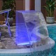 vidaXL Fontana za bazen z RGB LED lučkami in priključkom akril 51 cm