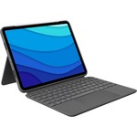 Logitech tipkovnica Combo Touch iPad Pro 11, rdeča/siva