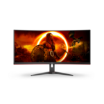 AOC Agon CU34G2XE monitor, MVA/VA, 34", 21:9, 3440x1440, 144Hz, pivot, HDMI, Display port, USB