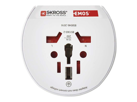 Emos P0055N potovalni adapter za Evropo