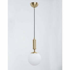 Bela/v zlati barvi viseča svetilka s steklenim senčnikom ø 15 cm Monera – Squid Lighting