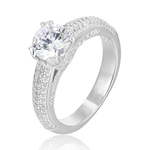 Beneto Srebrn prstan s cirkoni AGG342 (Obseg 52 mm) srebro 925/1000
