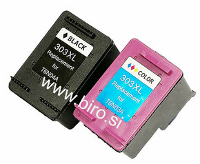 FENIX H-303XL komplet Črna + Barvna kartuša za HP Envy Photo 6200/7100/7200/7900 za 440 strani - črna za 650