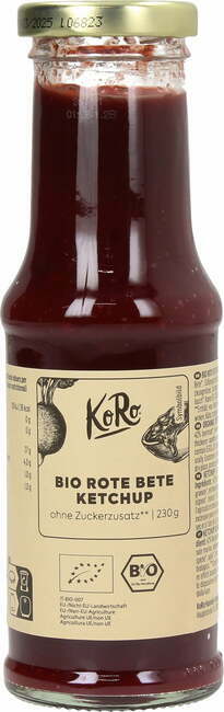 KoRo Bio kečap iz rdeče pese brez dodanega sladkorja - 230 g