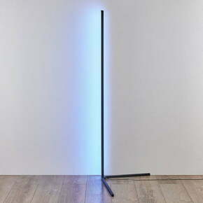 Črna LED stoječa svetilka (višina 141 cm) Level – Trio