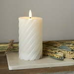 Bela sveča LED Star Trading Flamme Swirl, višina 15 cm