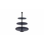 Excellent Houseware 3-nadstropno servirno stojalo 36,5 cm mat črno