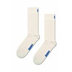 Nogavice Happy Socks Solid bela barva - bela. Nogavice iz kolekcije Happy Socks. Model izdelan iz elastičnega, enobarvnega materiala.