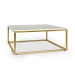Besoa White Pearl II, kavna mizica, 81,5 x 35 x 81,5cm (Š x V x D), marmor, zlato/bela