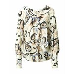LA STRADA UNICA Bluza 'MIRIAM' moder denim / svetlo rjava / črna / off-bela 10560476