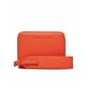 Calvin Klein Velika ženska denarnica Gracie Wallet W/Strap Md K60K611387 Oranžna