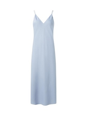 Obleka Calvin Klein - modra. Lahkotna obleka iz kolekcije Calvin Klein. Oprijet model izdelan iz enobarvne tkanine.