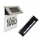 aptel Inox LED solarna hišna številka na tablici 17cm