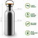 Bambaw Steklenica iz nerjavečega jekla za večkratno uporabo - 1000 ml