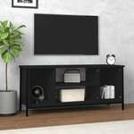 shumee TV omarica črna 102x35x45 cm inženirski les