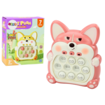 shumee Arkadna igralna konzola Pop-It Lisek 7 igralnih načinov Pink Sensory