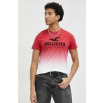 Bombažna kratka majica Hollister Co. rdeča barva - rdeča. Lahkotna kratka majica iz kolekcije Hollister Co. Model izdelan iz tanke, elastične pletenine.