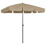 vidaXL Senčnik za na plažo taupe 200x125 cm