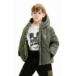 Otroška jakna Desigual zelena barva - zelena. Otroški jakna iz kolekcije Desigual. Podložen model, izdelan iz gladkega materiala.