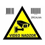 OSTALO nalepka trikotna zrcalna VideonadzorA5 (145x145) oboj
